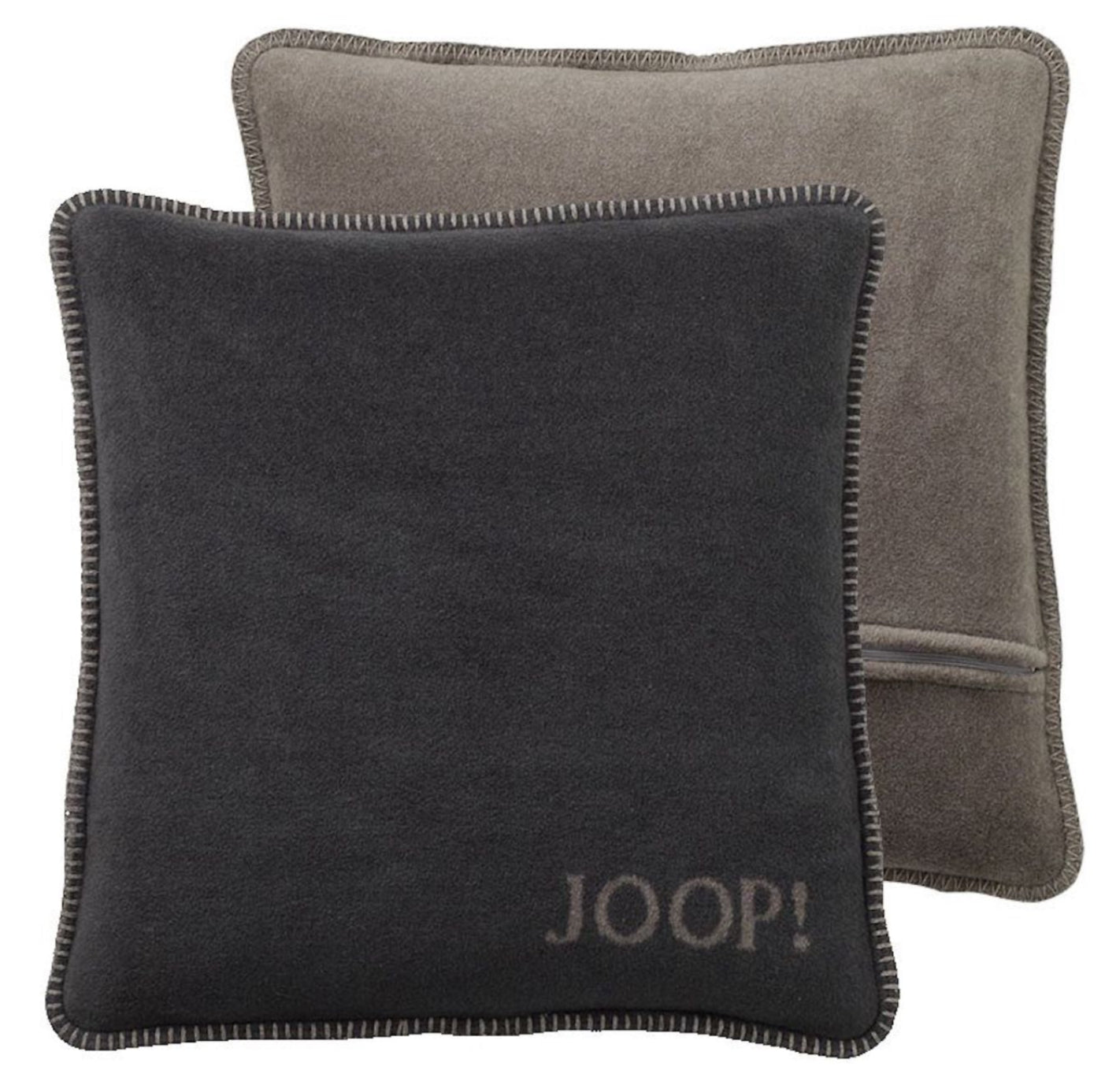 JOOP Kissenhülle Uni Doubleface anthrazit-taupe