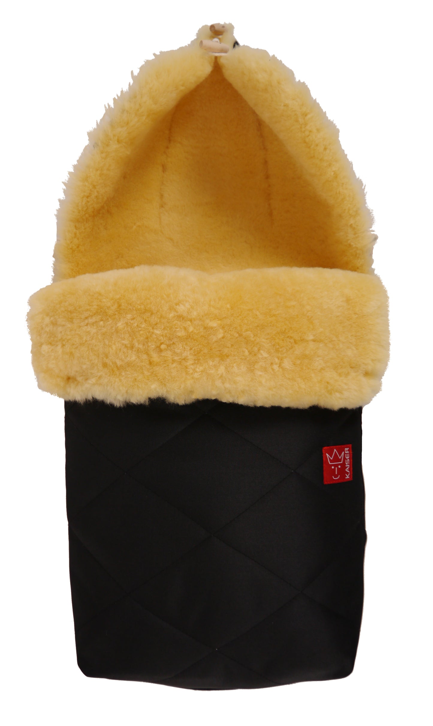 Kaiser Lammfell Fußsack Natura schwarz