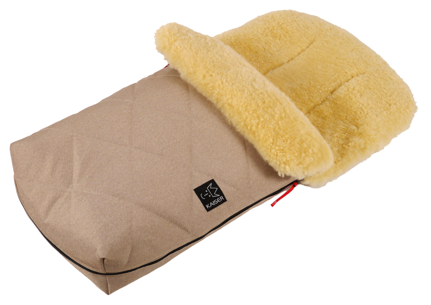 Kaiser Lammfell Fußsack Natura sand melange