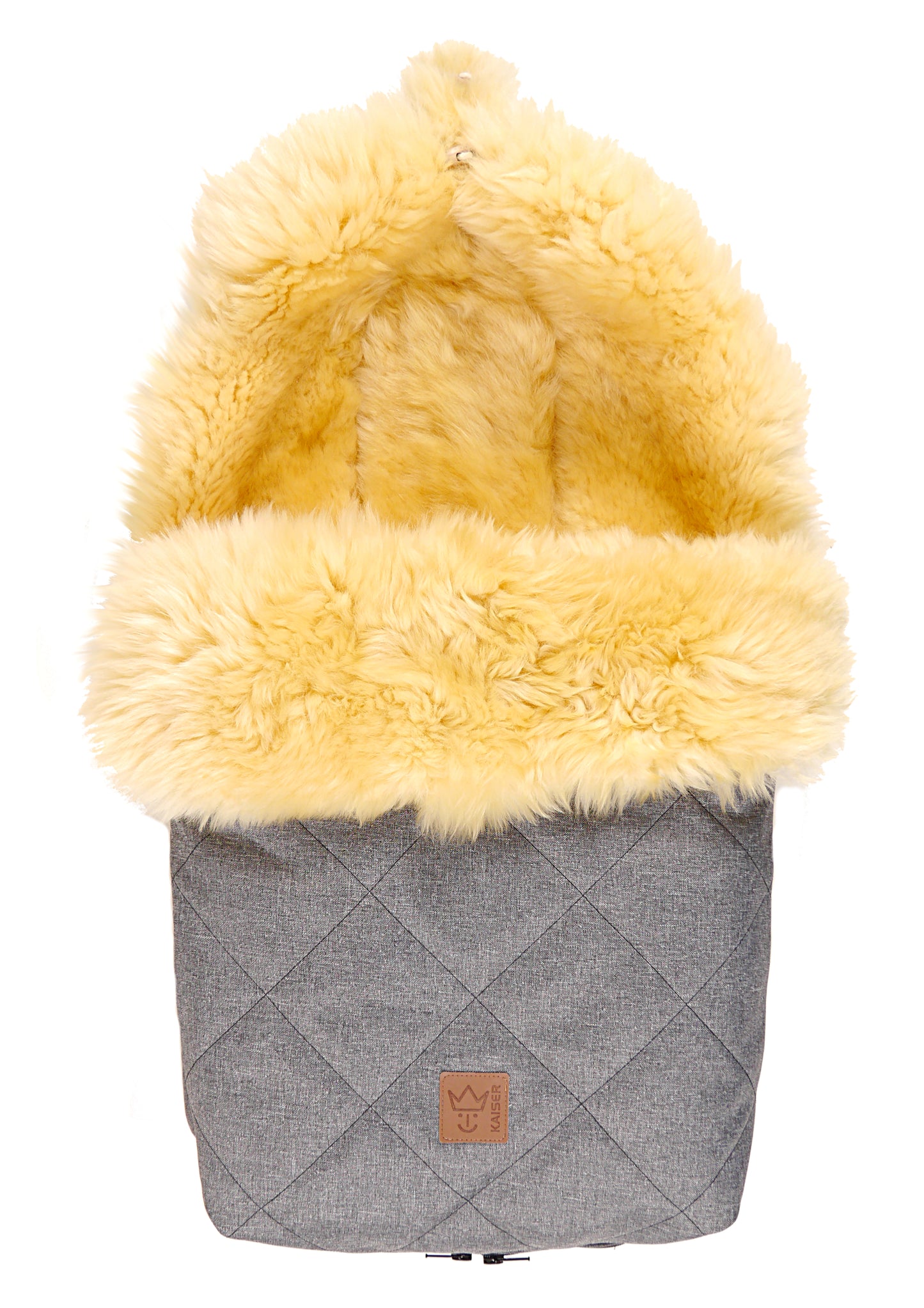 Kaiser Lammfell Fußsack Nelly anthracite melange