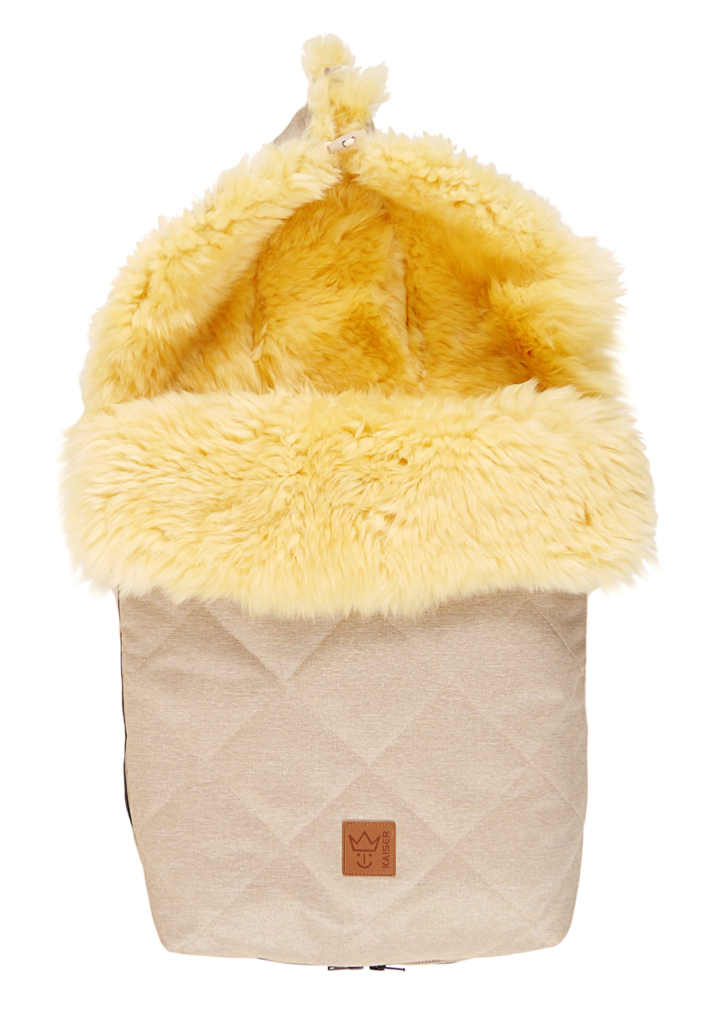Kaiser Lammfell Fußsack Nelly sand melange