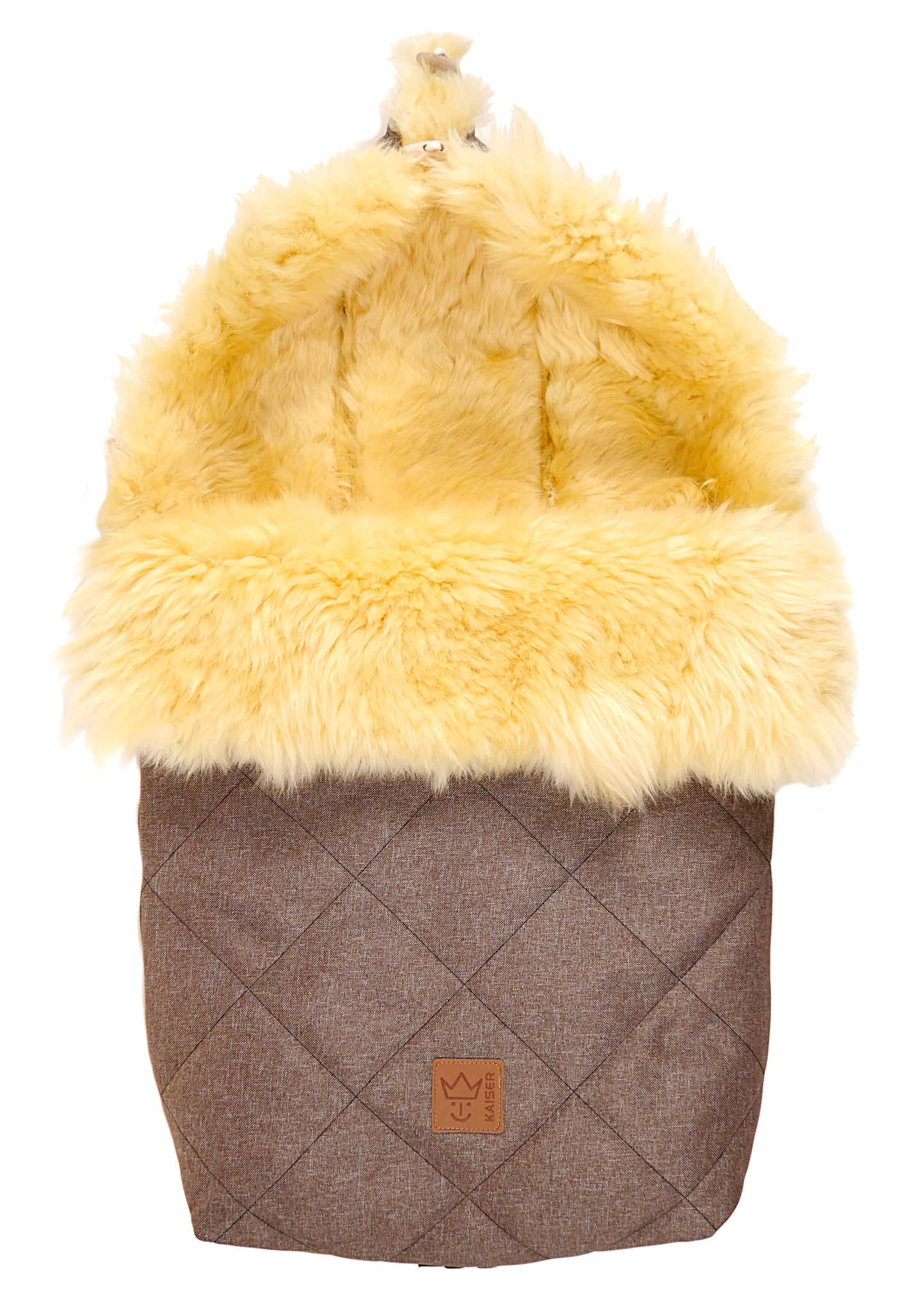 Kaiser Lammfell Fußsack Nelly brown melange
