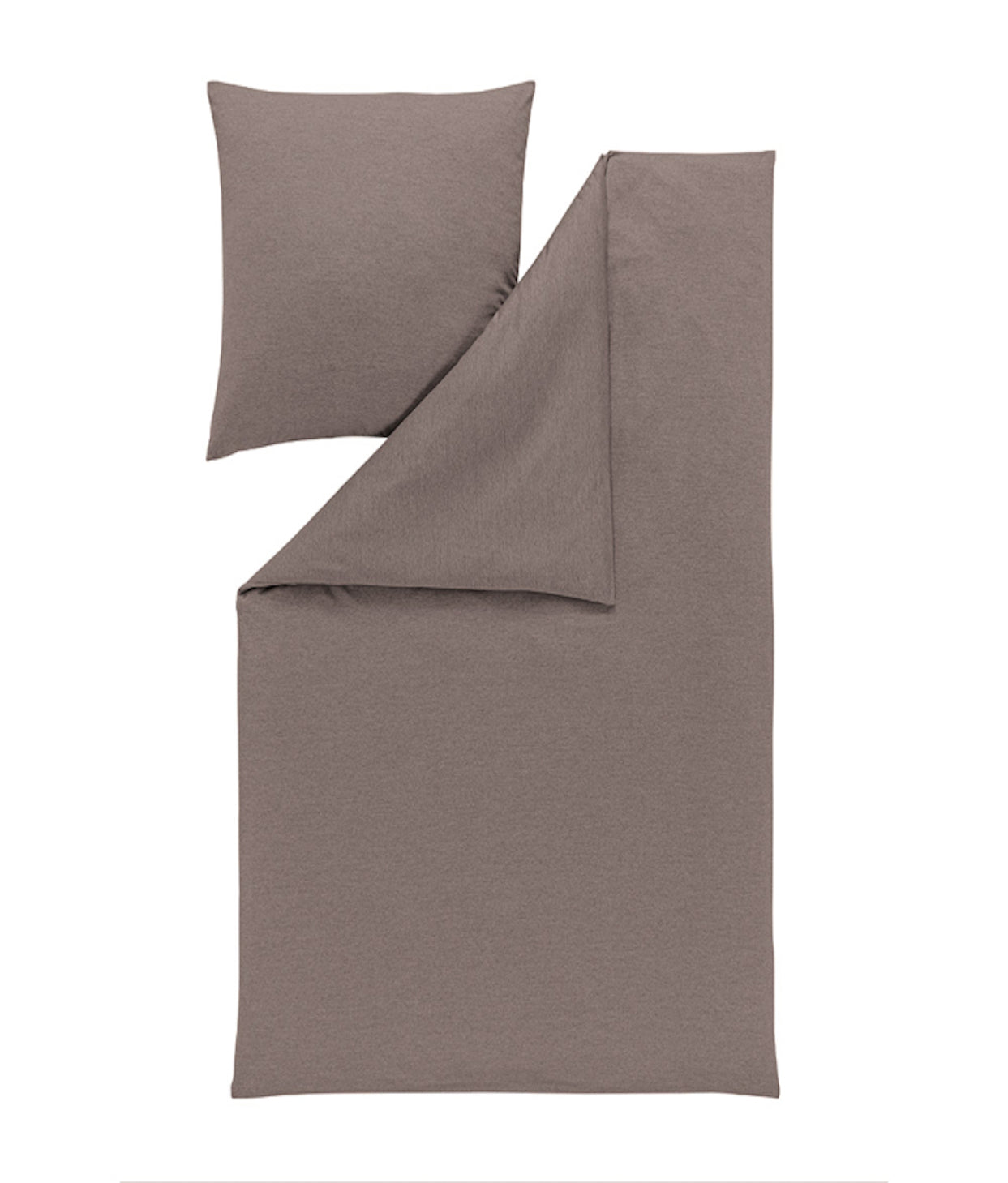 Estella Mako-Interlock-Jersey Bettwäsche Takoma 155x200 taupe