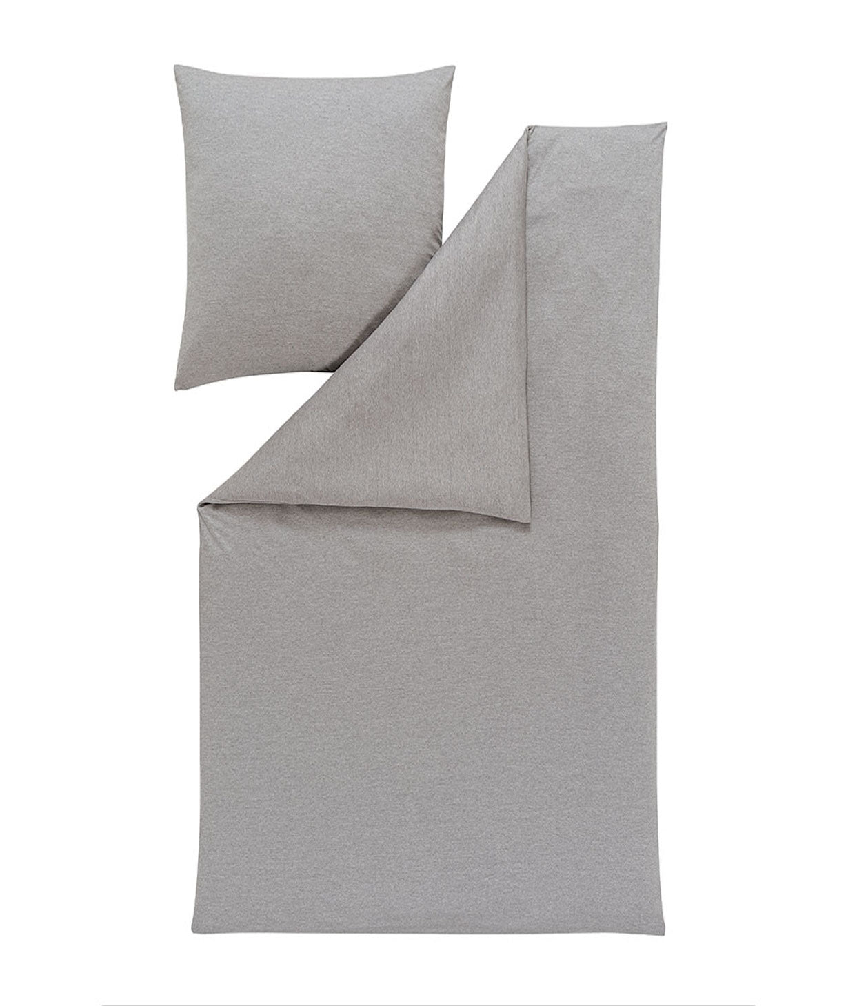 Estella Mako-Interlock-Jersey Bettwäsche Takoma 155x200 grau