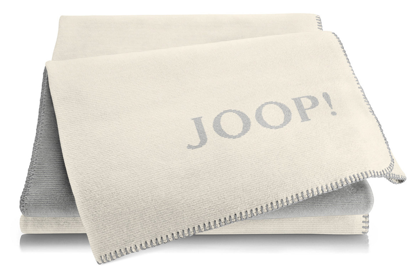 JOOP Wohndecke Melange Doubleface natur-silber