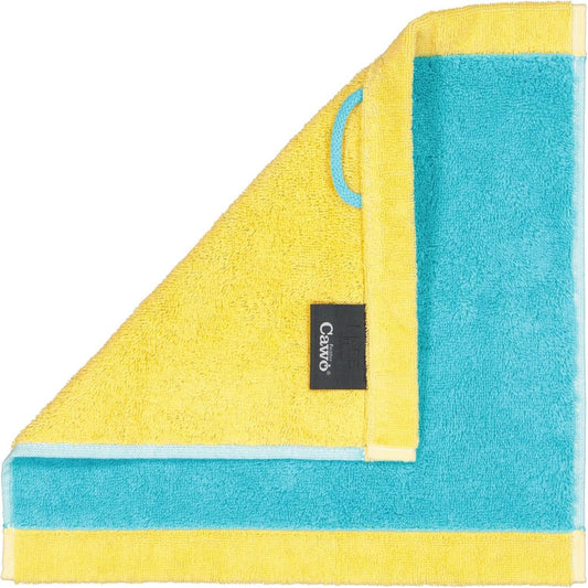 Cawö Seiftuch Splash Doubleface 7071 türkis-apricot