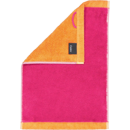 Cawö Gästetuch Splash Doubleface 7071 pink-mandarine