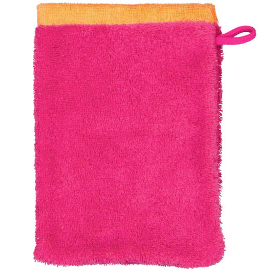 Cawö Waschhandschuh Splash Doubleface 7071 pink-mandarine