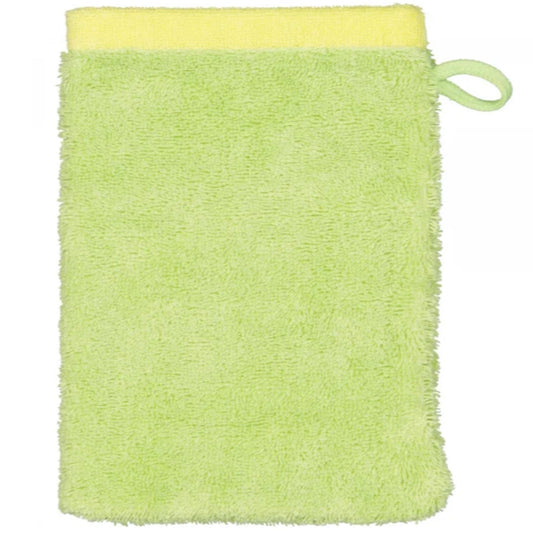 Cawö Waschhandschuh Splash Doubleface 7071 pistazie-lemon