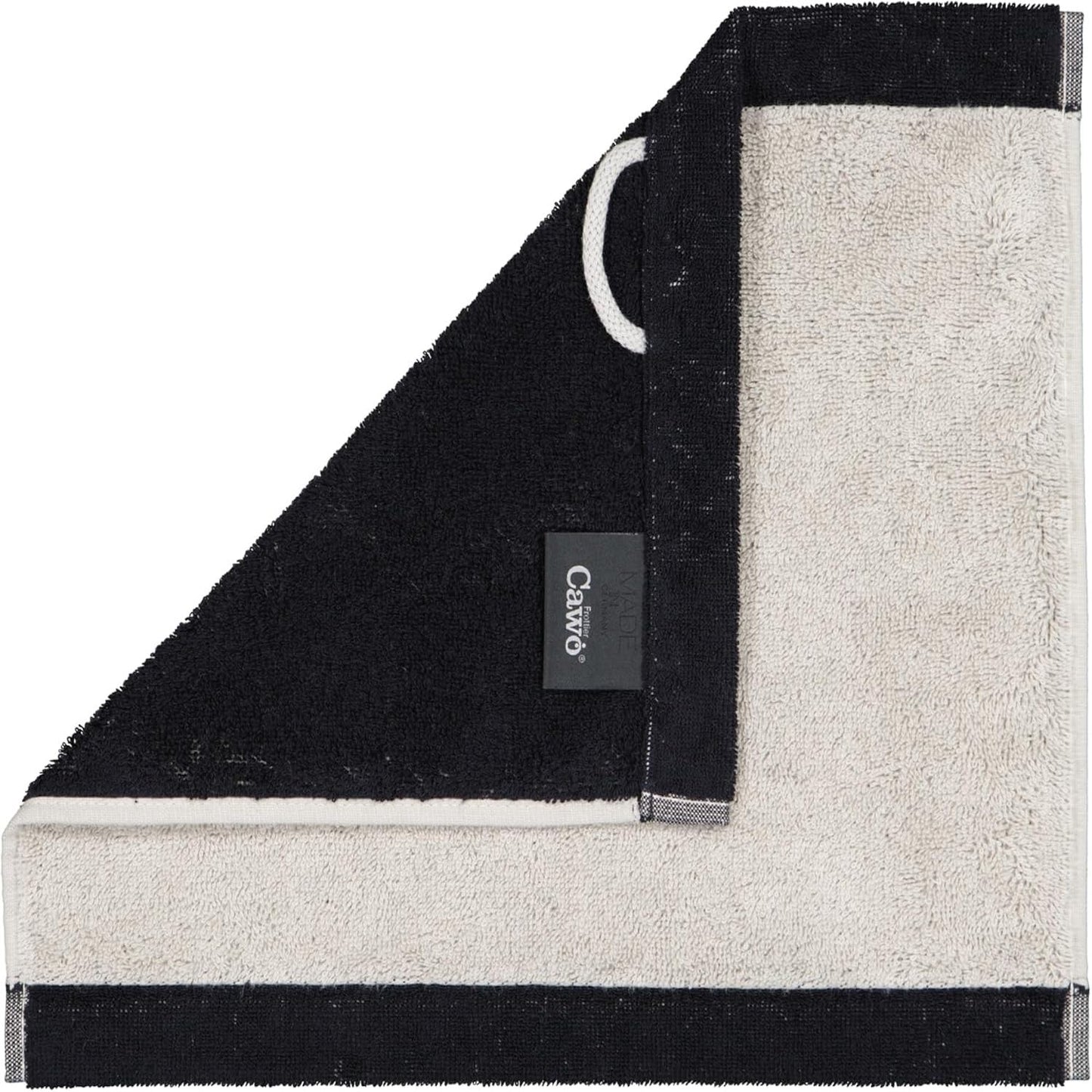 Cawö Seiftuch Splash Doubleface 7071 platin-schwarz