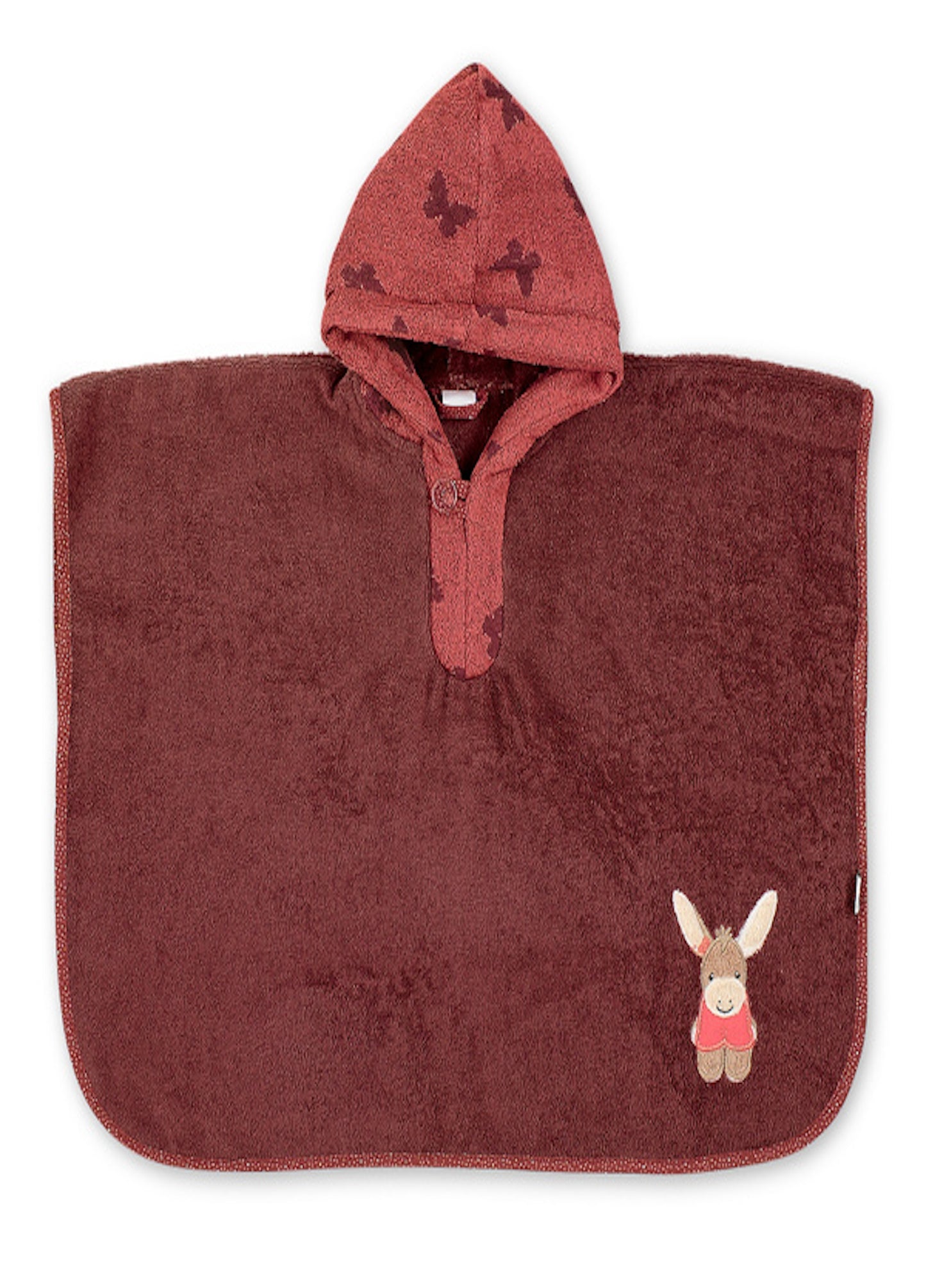 Sterntaler Kapuzen-Badeponcho Esel Emmily l rot