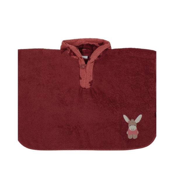 Sterntaler Kapuzen-Badeponcho Esel Emmily l rot