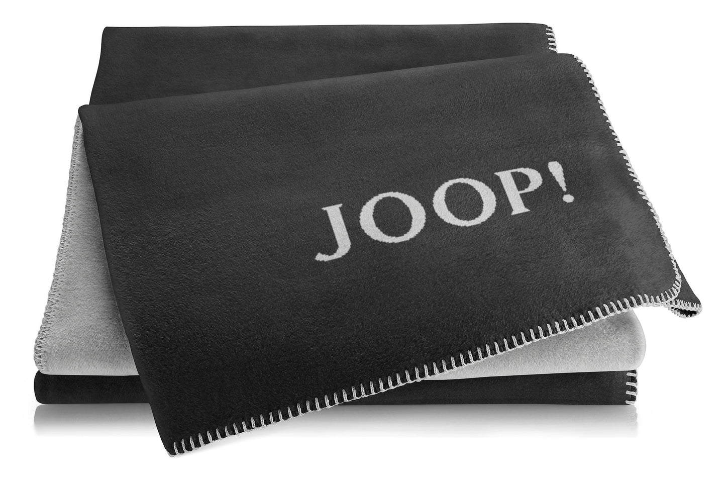 JOOP Wohndecke Uni-Doubleface anthrazit-ash