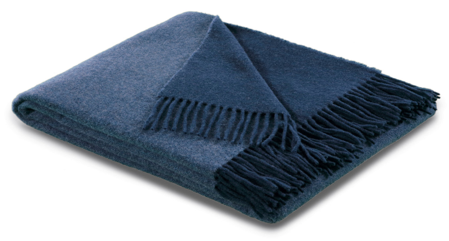 Biederlack Kaschmirplaid 150x200 jeans-marine