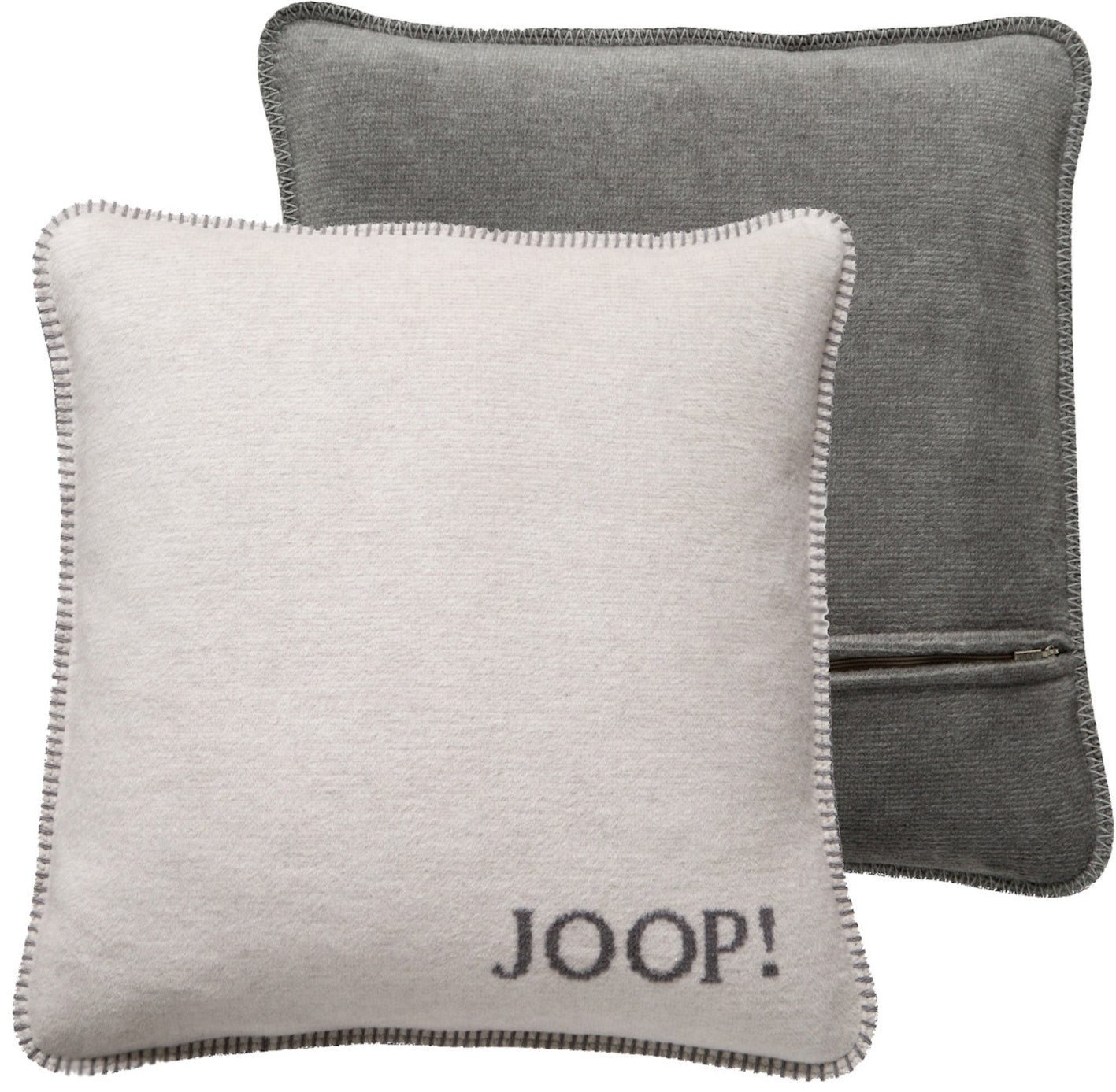 JOOP Kissenhülle Melange-Doubleface ecru-graphit
