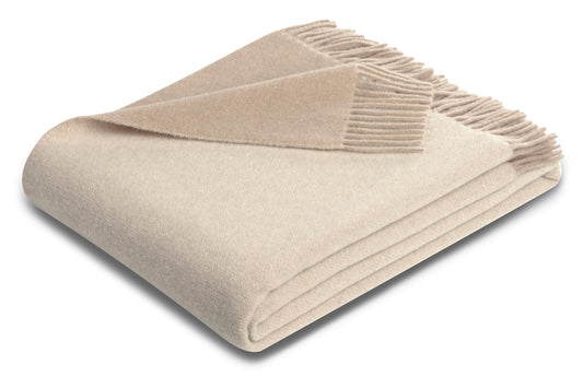 Biederlack Wollplaid Doubleface 130x170 nature-beige