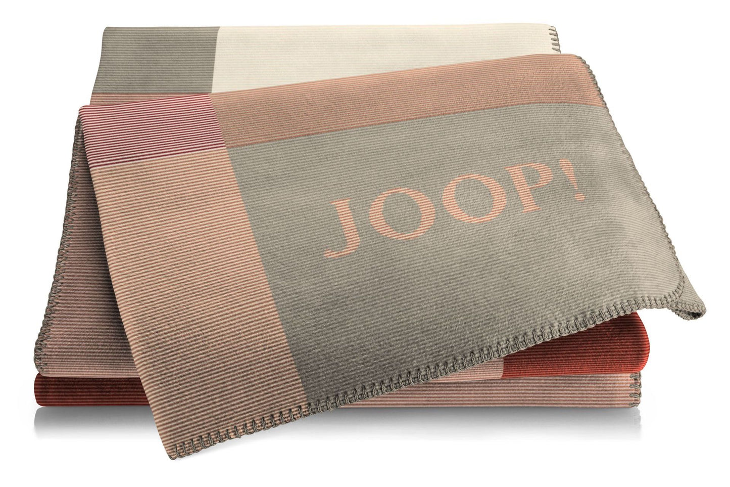 Joop Wohndecke Mosaic rouge-natur