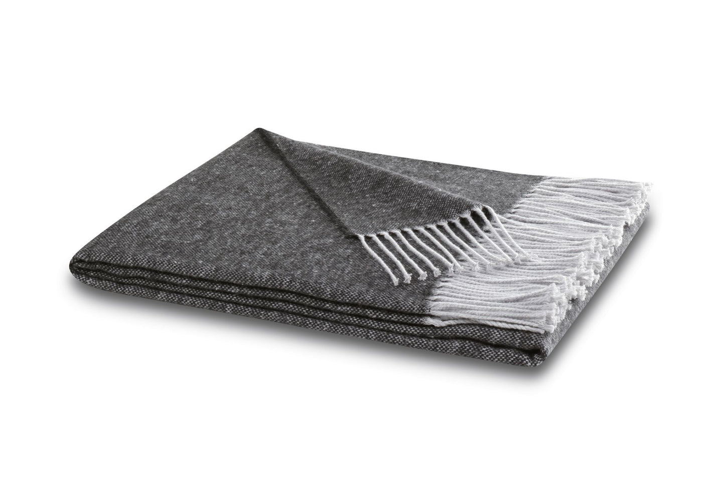 Biederlack Fransenplaid Structure 130x170 anthracite