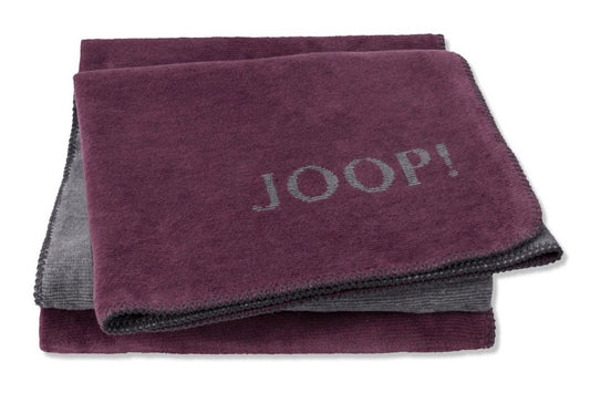 JOOP Wohndecke Melange Doubleface beere-anthrazit
