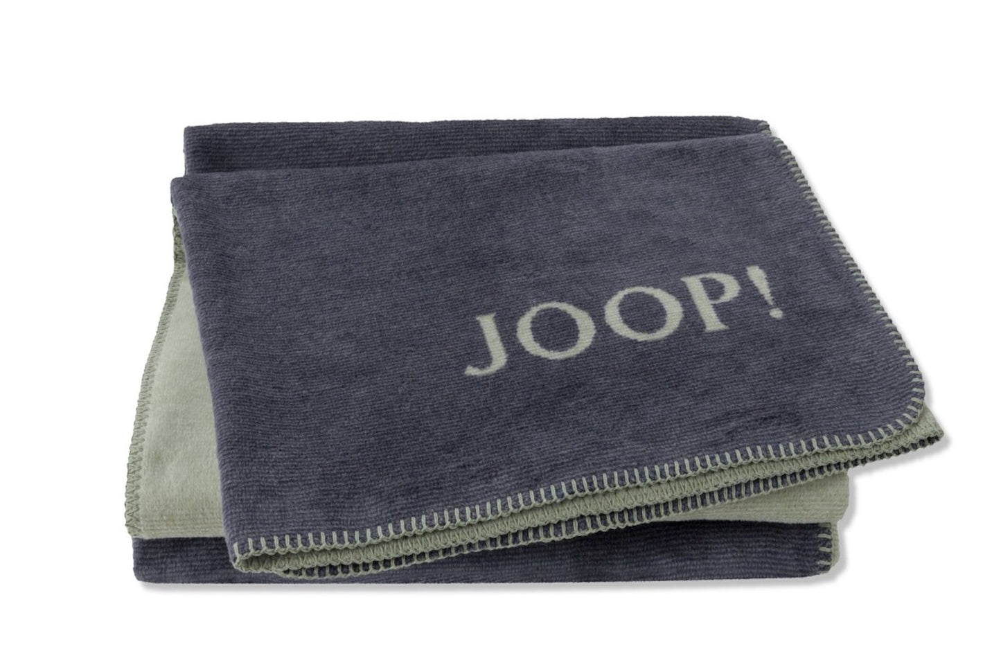 JOOP Wohndecke Melange Doubleface navy-oliv