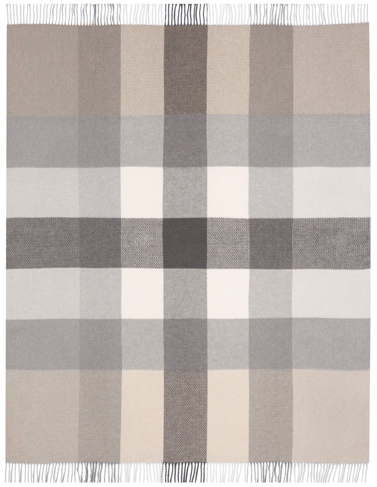 Biederlack Fransenplaid Desire 130x170 grey