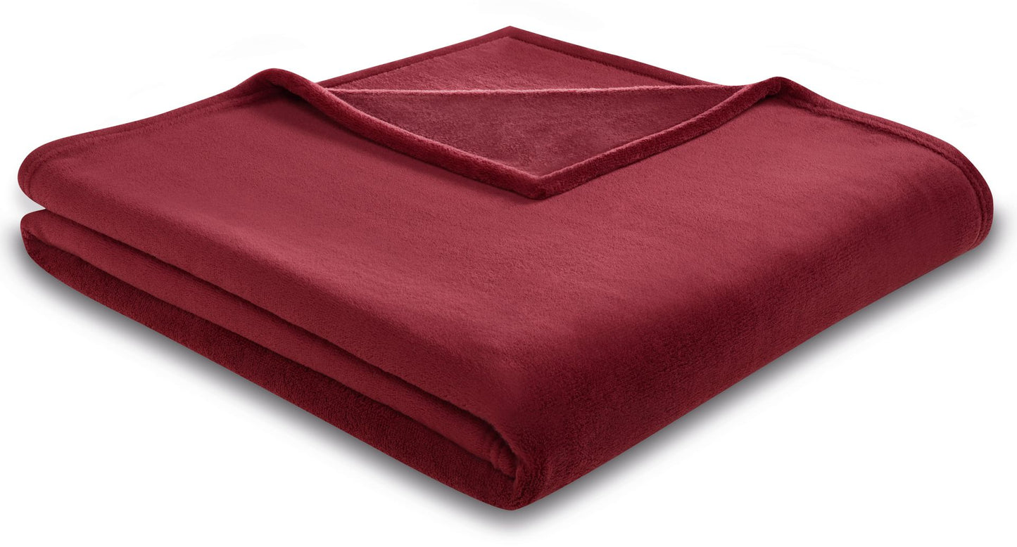 Biederlack Wohndecke Soft&Cover 150x200 rubin