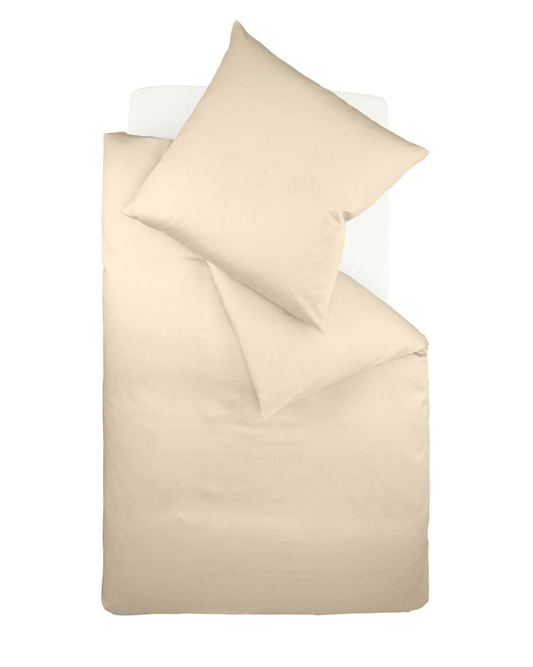 fleuresse Interlock Jersey Bettwäsche Colours Uni 135x200 beige
