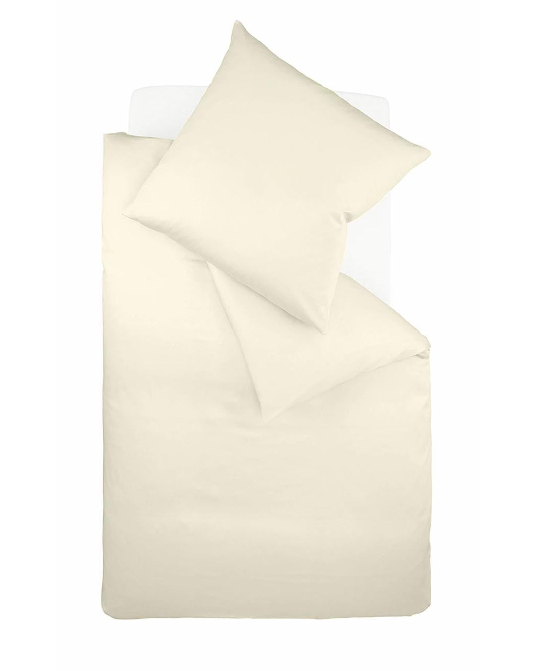 fleuresse Interlock Jersey Bettwäsche Colours Uni 135x200 creme