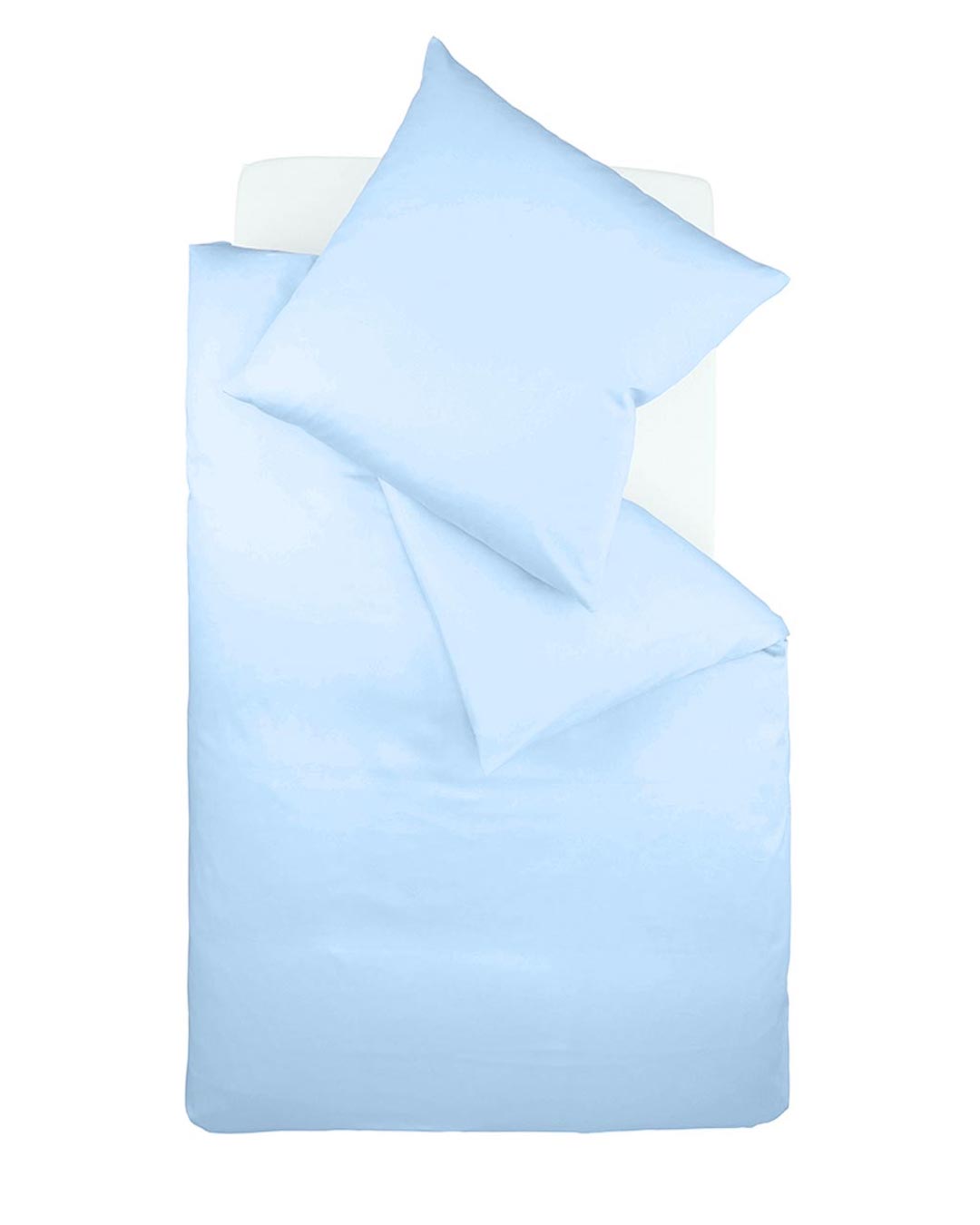 fleuresse Interlock Jersey Bettwäsche Colours Uni 155x200 bleu