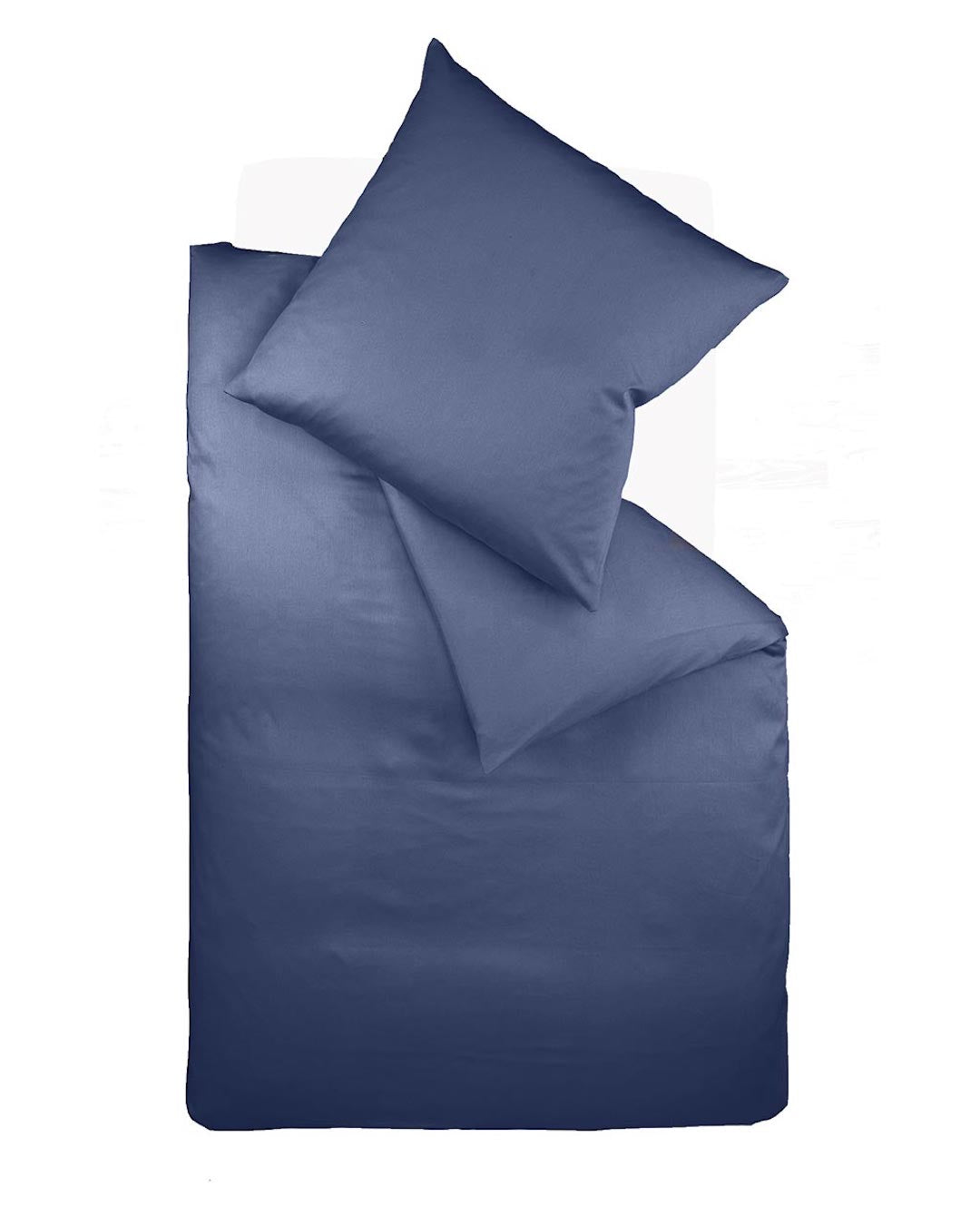 fleuresse Interlock Jersey Bettwäsche Colours Uni 155x220 dunkelblau