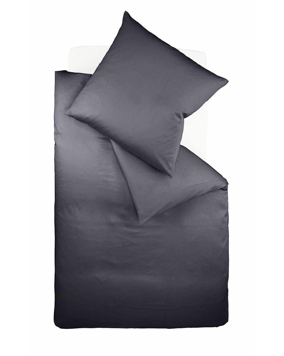 fleuresse Interlock Jersey Bettwäsche Colours Uni 135x200 anthrazit