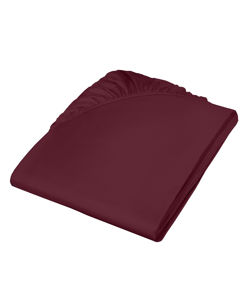 fleuresse Satin Spannbettlaken Colours 100x200 pflaume