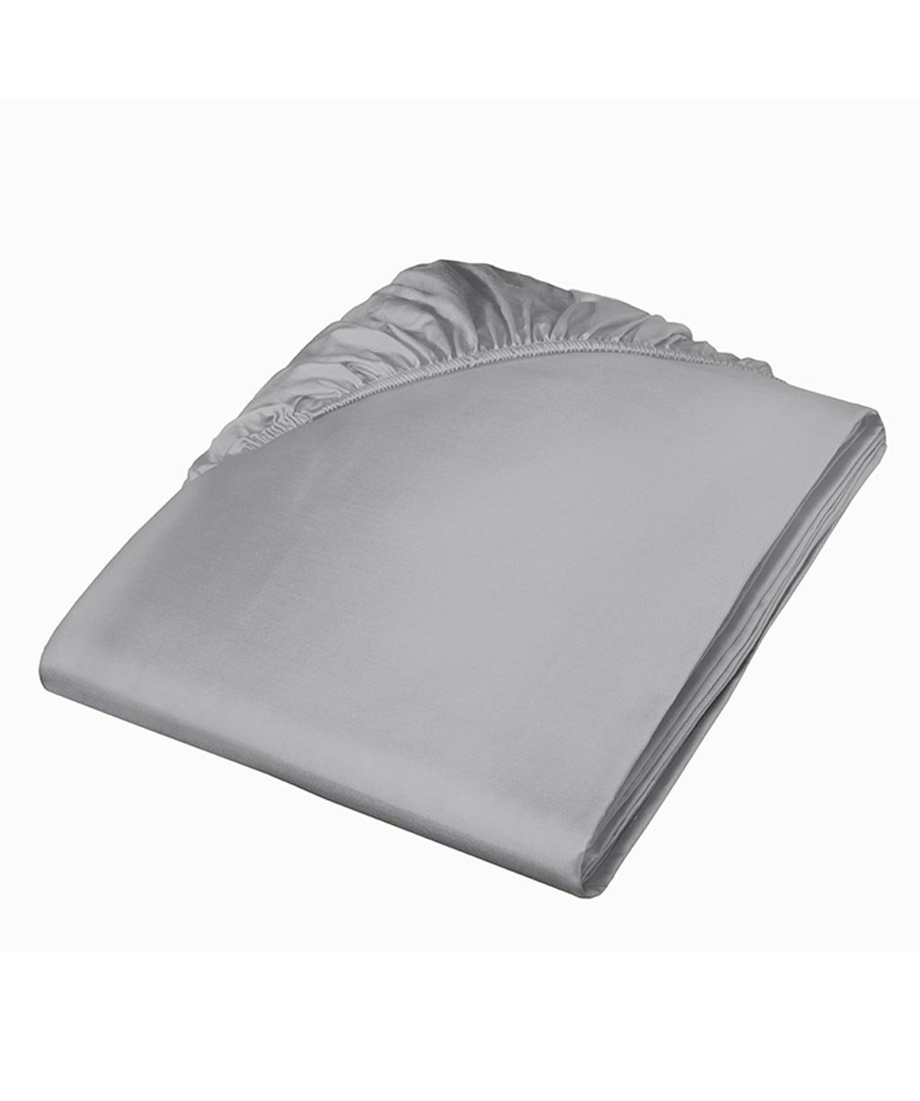 fleuresse Satin Spannbettlaken Colours 90x200 steingrau