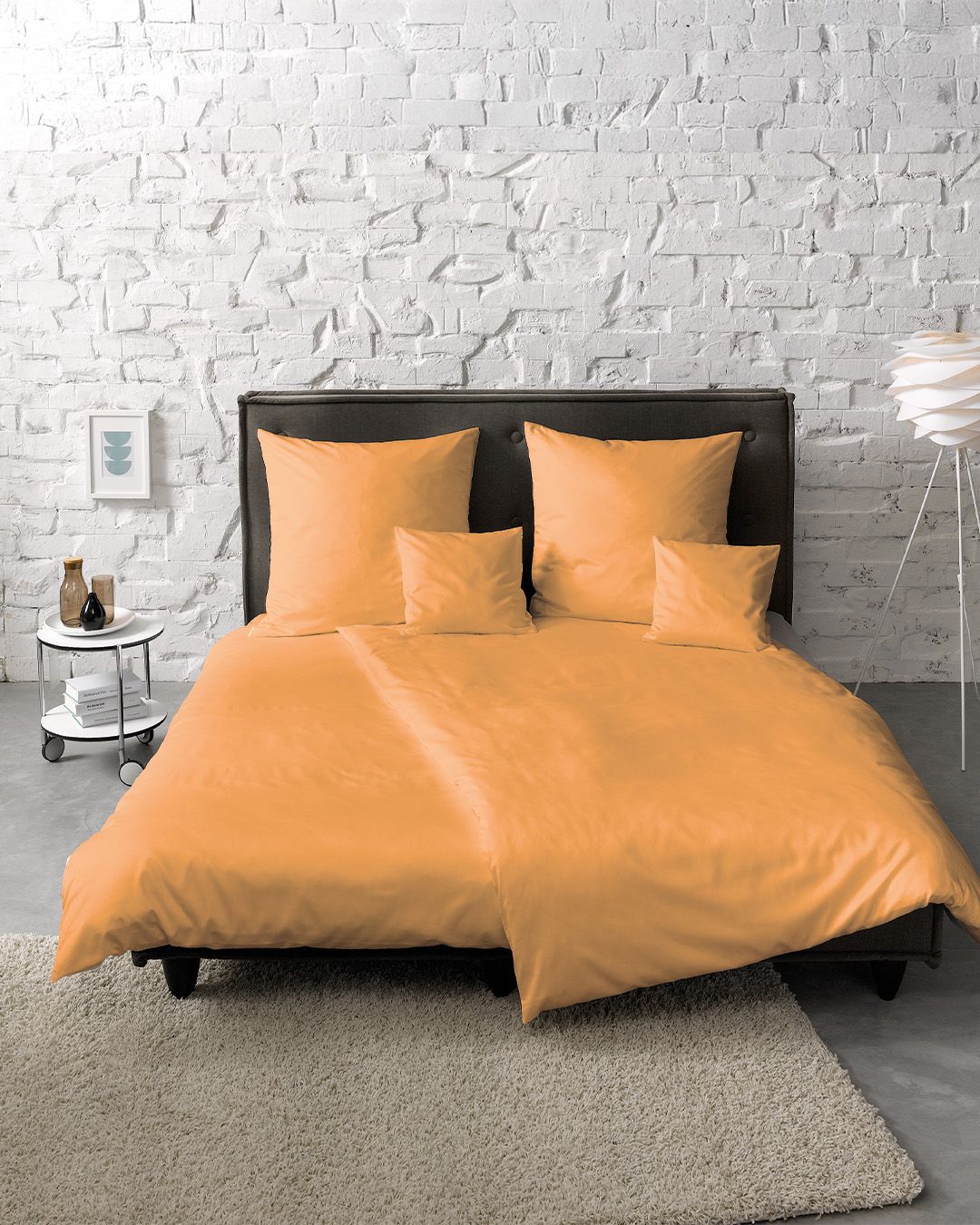 fleuresse Mako-Satin Bettwäsche Colours Uni 155x200 gold