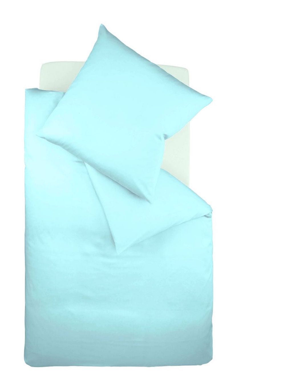 fleuresse Interlock Jersey Bettwäsche Colours Uni 155x220 blau