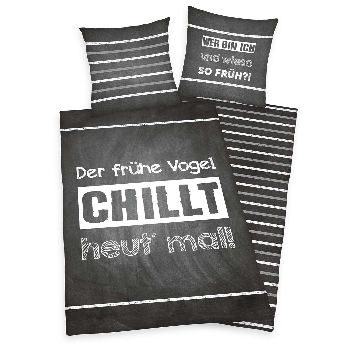 Herding Renforcé Bettwäsche Sprüche 135/200 cm bunt