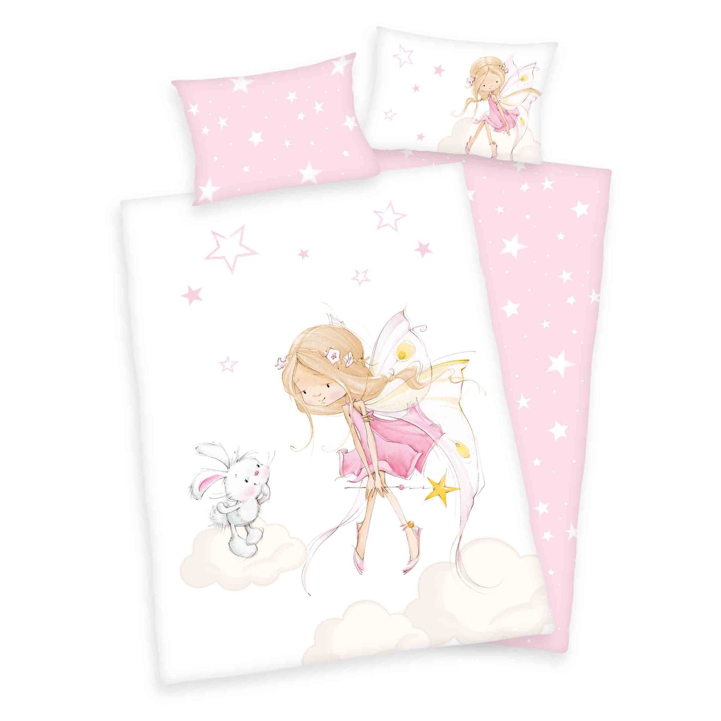 Herding Flanell Bettwäsche Little Fairy 100/135 cm bunt