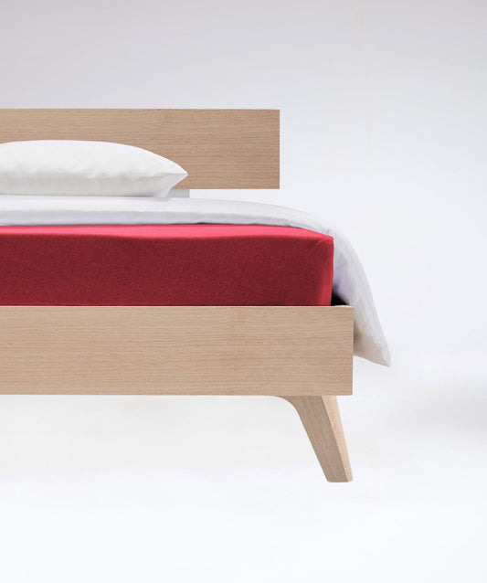 fleuresse Flauschjersey Spannbettlaken 100x200 bordeaux