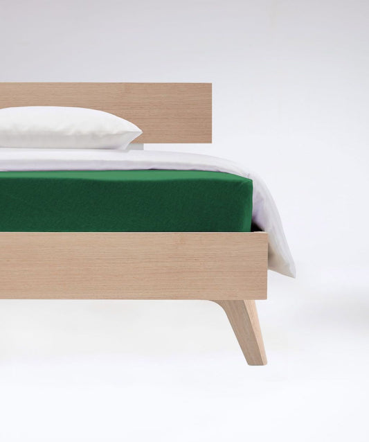 fleuresse Flauschjersey Spannbettlaken 100x200 jagdgrün