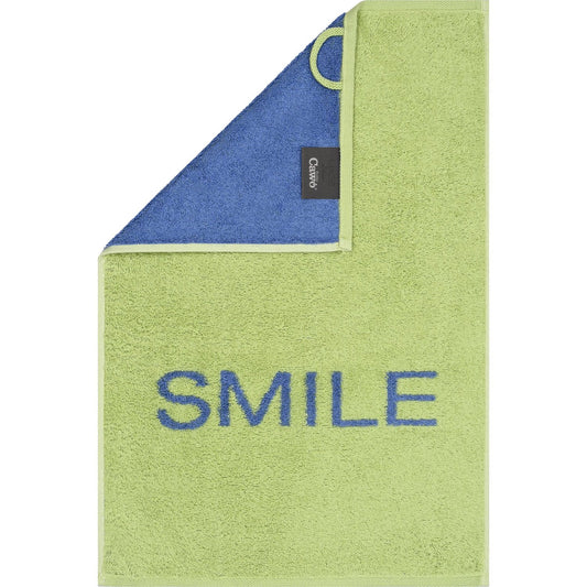 Cawö Gästetuch Postcard Towels SMILE