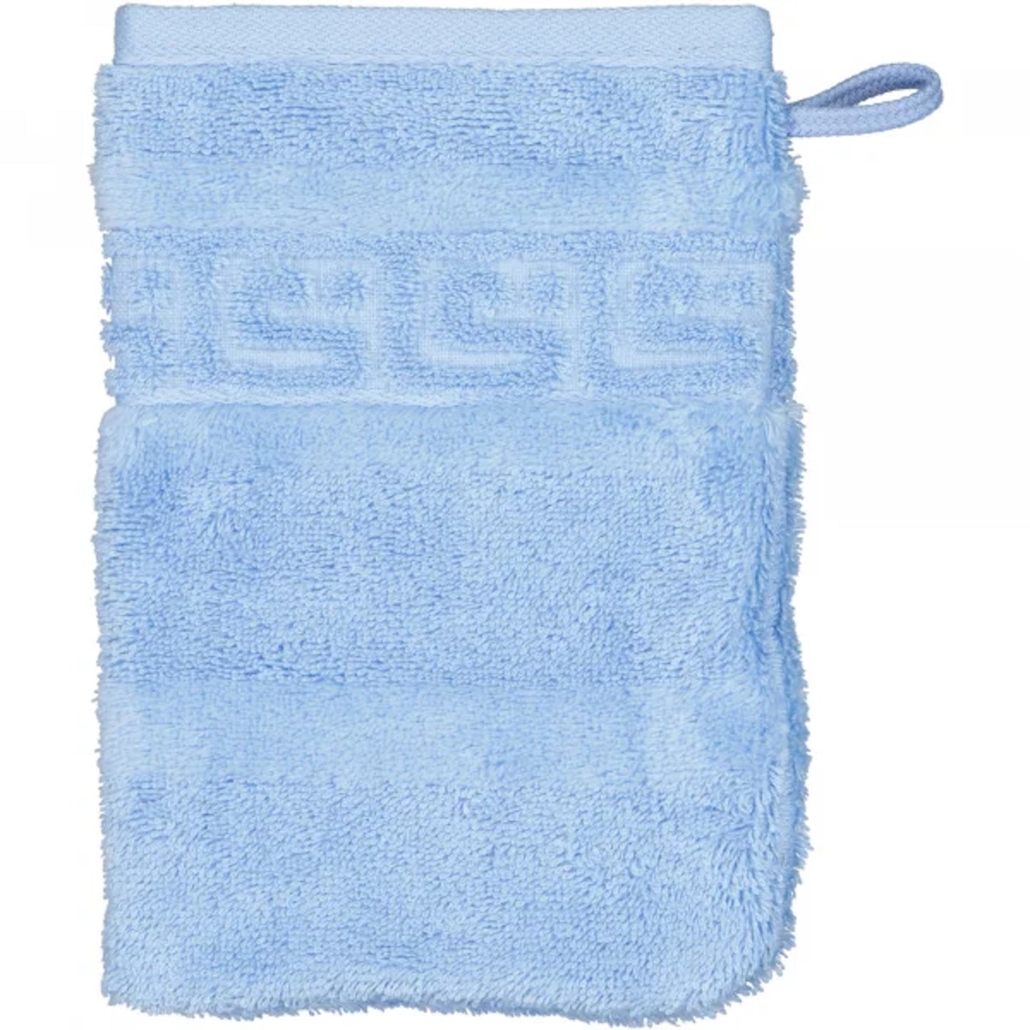 Cawö Waschhandschuh Noblesse 1001 mittelblau