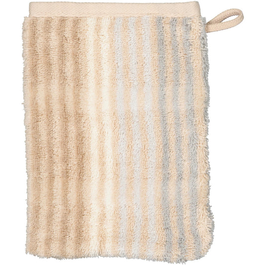 Cawö Waschhandschuh Cashmere Streifen 1056 sand