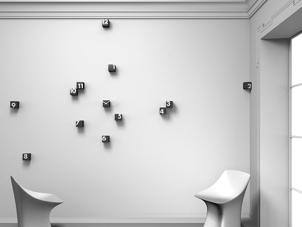 Progetti Wanduhr Rnd_time black