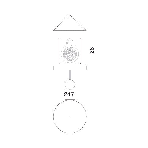 Progetti Wanduhr Silos grey/yellow