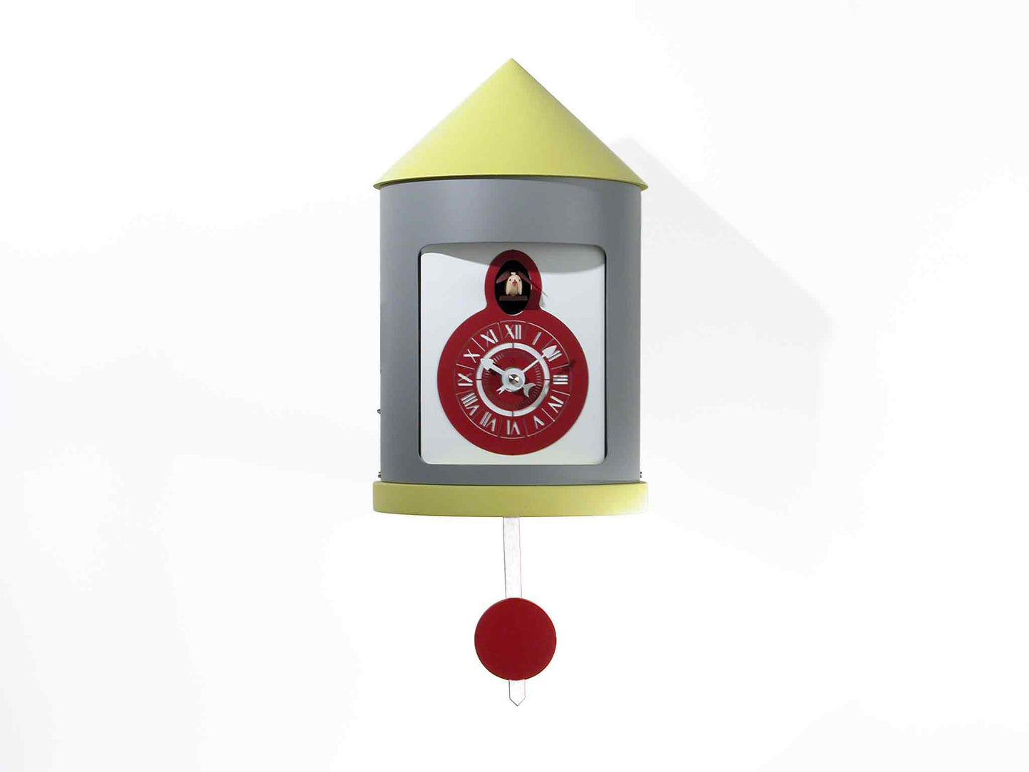 Progetti Wanduhr Silos grey/yellow