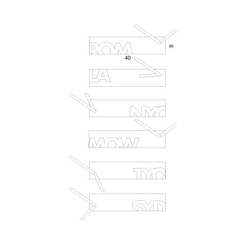 Progetti Wanduhr Souvenir black