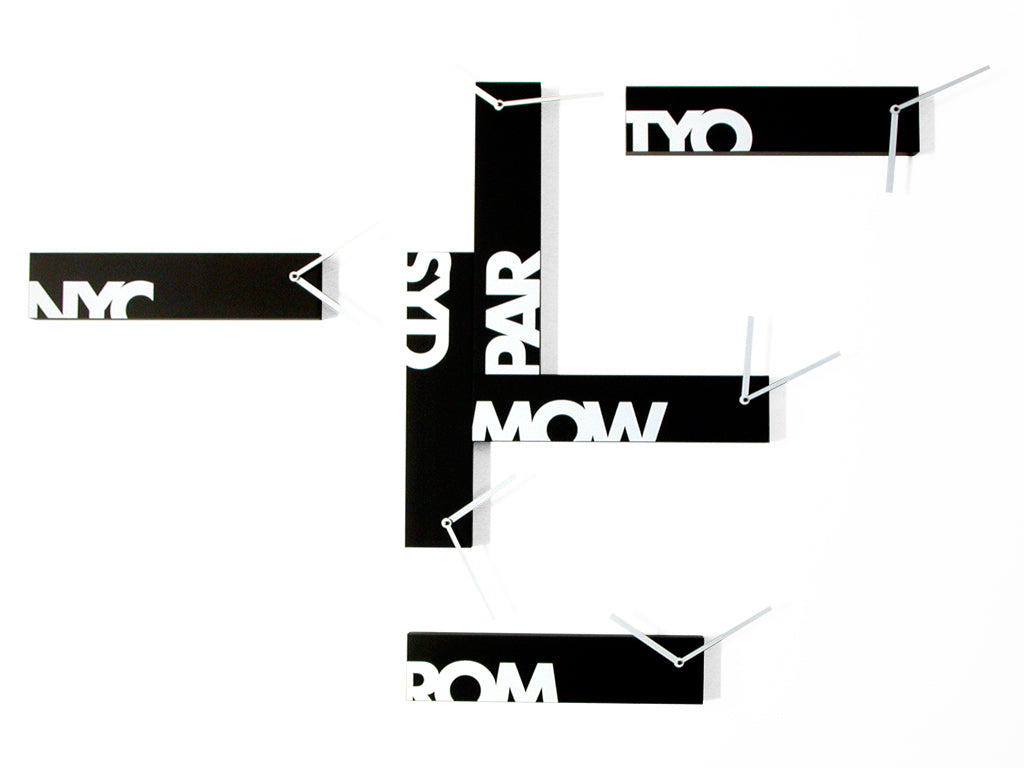 Progetti Wanduhr Souvenir black