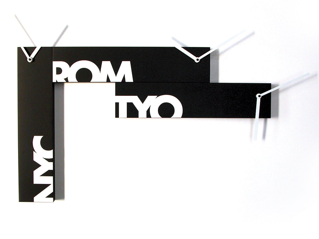 Progetti Wanduhr Souvenir black