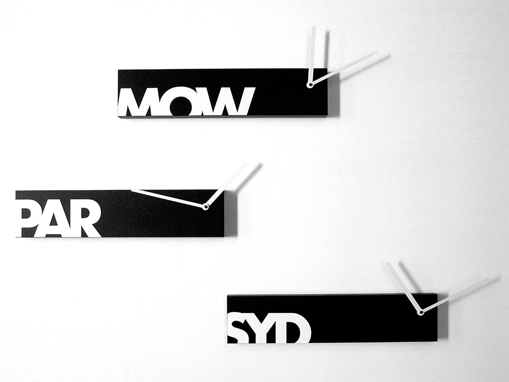 Progetti Wanduhr Souvenir black