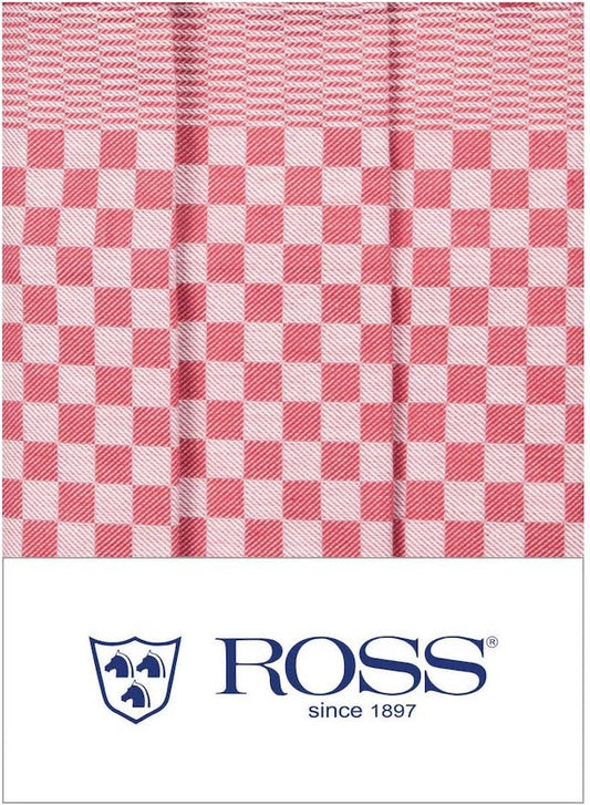 Ross 3er Pack Baumwoll Geschirrtücher 1718 rot